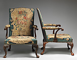 Armchair, Mahogany and tapestry, British