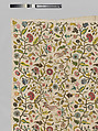 Coverlet, Silk and metal thread on cotton, British