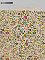 Coverlet, Silk and metal thread on cotton, British