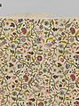 Coverlet, Silk and metal thread on cotton, British