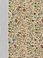 Coverlet, Silk and metal thread on cotton, British