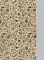 Coverlet, Silk and metal thread on cotton, British