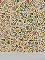 Coverlet, Silk and metal thread on cotton, British