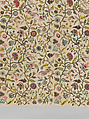 Coverlet, Silk and metal thread on cotton, British