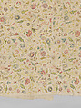 Coverlet, Silk and metal thread on cotton, British