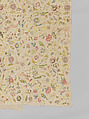Coverlet, Silk and metal thread on cotton, British