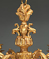 Six-branch chandelier (one of a pair), Gilded wood, gesso, gilt-bronze candle sockets, British