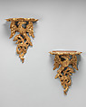 Pair of wall brackets, Gilded gesso on pine, British