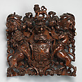 Armorial panel, Limewood, British