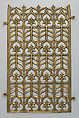 Decorative grill from the Palace of Westminster, Augustus Welby Northmore Pugin  British, Brass, British, Birmingham