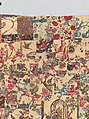 Pieced and quilted coverlet, Cotton, British