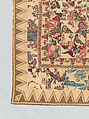 Pieced and quilted coverlet, Cotton, British
