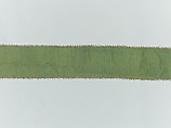 Torah binder, Possibly by Miriam Foa (probably Italian, first half of 17th century), Silk embroidery on linen textile, lace edging, woven silk backing, Italian