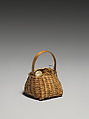 Handled basket with fruit, Wicker, wax, Italian