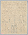 Sampler, Cotton on linen, British