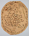 Embroidered map sampler, Silk and chenille on silk, British
