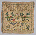 Sampler, Silk on wool, British