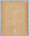 Sampler, Silk on wool canvas, British