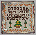 Sampler, Wool on cotton canvas, British
