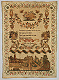 Sampler, Wool and silk on wool, British