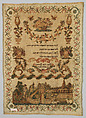 Sampler, Wool and silk on wool, British
