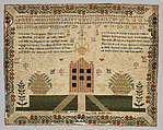 Sampler, Silk on wool canvas, British or Scottish
