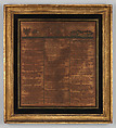 Sampler, Silk on cotton, British