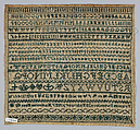 Sampler, Silk and wool, British