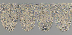 Lace border with double-headed eagle, Bobbin lace, Flemish