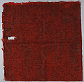 Panel of printed camlet, Wool, warp-faced plain weave, printed, British, Norfolk