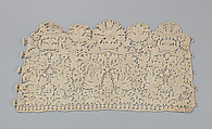 Pair of cuffs, Bobbin and needle lace, Italian