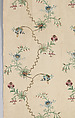 Panel, Silk and metal thread, British, London, Spitalfields