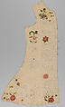 Panels for a waistcoat, Silk embroidered on linen, British