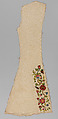 Panels for a waistcoat, Silk embroidered on linen, British