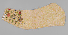 Panels for a waistcoat, Silk embroidered on linen, British