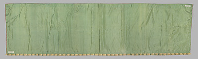 Valance, Design and embroidery possibly by May Morris (British, Bexley, Kent 1862–1938), Silk embroidery on woven silk foundation silk, with fringed trim, British