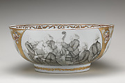 Punch bowl, Hard-paste porcelain, Chinese, for British market