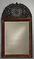 Mirror, Olive wood "oyster veneer," other wood, mirrored glass, British