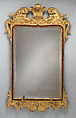 Mirror, Gilt gesso, walnut and walnut veneer, gilt brass, glass, British