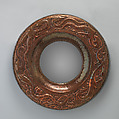 Mirror frame, John Pearson  British, Repoussé copper over wood, containing a convex mirror, British, London
