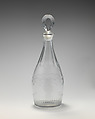 Decanter (one of a pair), Glass, British