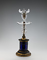 Candlestick (one of a pair), Glass, gilt-bronze mounts, British or Irish