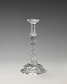 Taperstick (one of a pair), Glass, British
