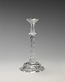 Taperstick (one of a pair), Glass, British
