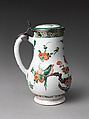 Jug, Mounts by Paul Le Riche (French, master 1686, active 1738), Hard-paste porcelain with colored enamels over a transparent glaze (Jingdezhen ware), silver mounts, Chinese, for French market