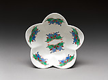 Cup and saucer with butterflies, Chantilly (French), Tin-glazed soft-paste porcelain painted with colored enamels, French, Chantilly