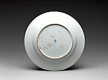 Dish with a scene of tea cultivation (one of a pair), Hard-paste porcelain painted with cobalt blue under transparent glaze (Jingdezhen ware), Chinese, for European, probably Dutch, market