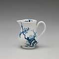 Miniature pitcher (part of a service), Worcester factory (British, 1751–2008), Soft-paste porcelain with underglaze blue, British, Worcester