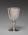 Communion cup (one of two), I T (British, active early-mid 17th century), Silver, British, London