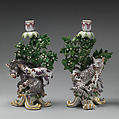 Candlestick (one of a pair), Chelsea Porcelain Manufactory (British, 1745–1784, Gold Anchor Period, 1759–69), Soft-paste porcelain, British, Chelsea